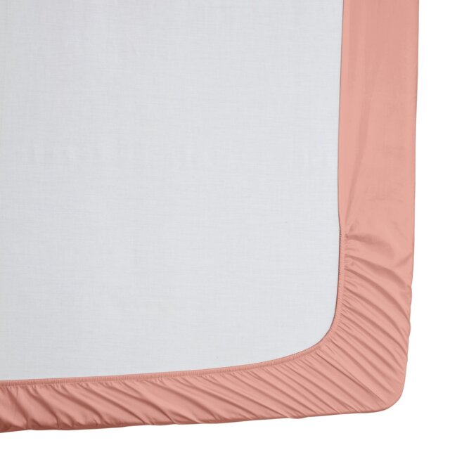 Habitat Egyptian Cotton 400TC Blush Fitted Sheet - Double - image 1