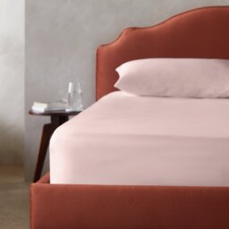 Habitat Egyptian Cotton 400TC Blush Fitted Sheet - Double - thumbnail 2