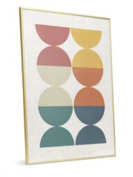 Habitat Geometric Framed Wall Art - Muticoloured - 50x70cm - thumbnail 2