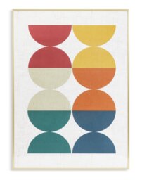 Habitat Geometric Framed Wall Art - Muticoloured - 50x70cm - thumbnail 1