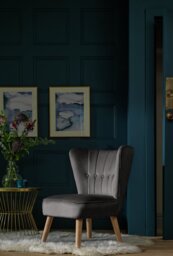 Argos Home Alexis Velvet Cocktail Chair - Charcoal - thumbnail 2
