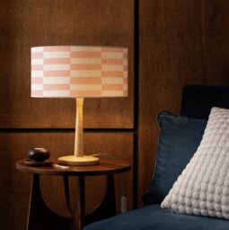 Habitat Pink Checkered Lampshade - 35cm - thumbnail 2
