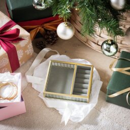 Habitat Ribbed Glass Jewellery Box - thumbnail 2
