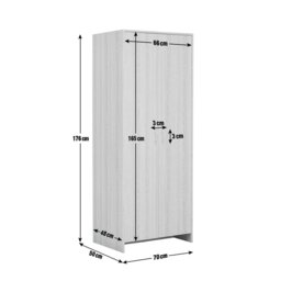 Argos Home Seville 2 Door Wardrobe - Anthracite - thumbnail 2