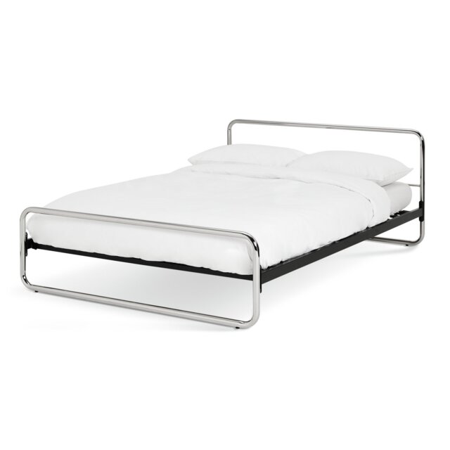 Habitat Albers Steel Double Bed Frame - Nickle - image 1