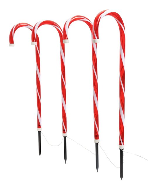 Habitat Pack of 4 Christmas Candy Canes Path Finder Lights - image 1