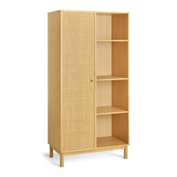 Habitat Simone 1 Door 4 Shelves Wardrobe - Oak - thumbnail 1