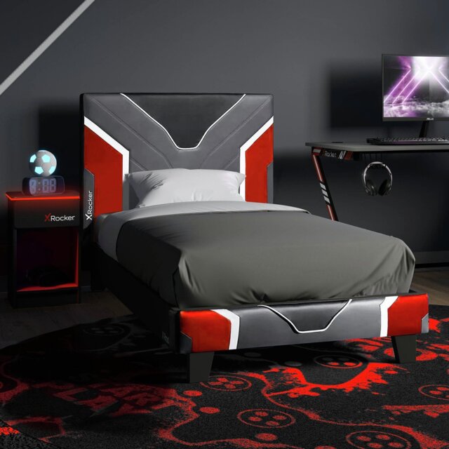 X Rocker Chromis Single Bed in a Box with Mattress - Red - image 1