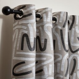 Habitat Abstract Jacquard Curtains - Natural - 168x229cm - thumbnail 1