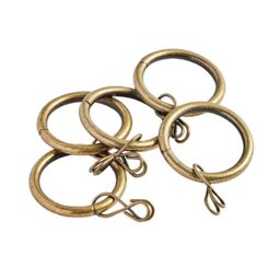 Argos Home 20 Metal Curtain Rings - Antique Brass - thumbnail 2