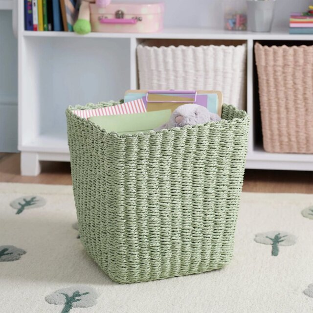 Great Little Trading Company Rope Storage Basket - Green - image 1