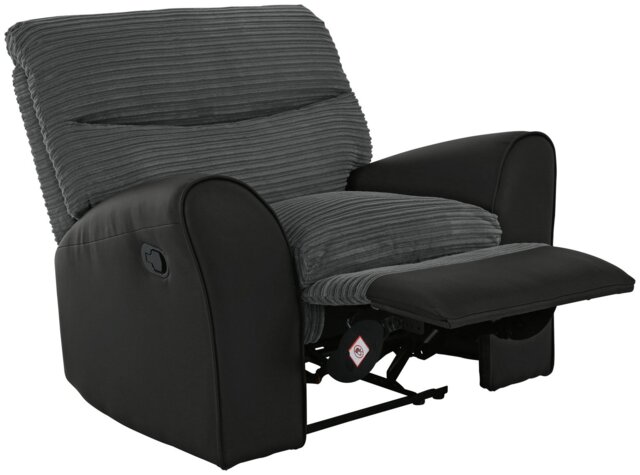 Argos Home Harry Fabric Recliner Chair - Charcoal