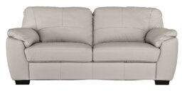 Argos Home Milano Leather 3 Seater Sofa - Light Grey