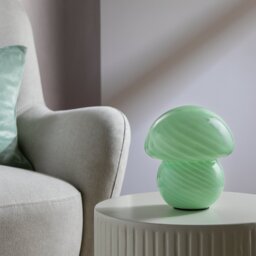 Habitat Mushroom Striped Battery Powered Table Lamp - Green - thumbnail 2