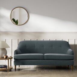 Habitat Frome Fabric 2 Seater Sofa - Charcoal - Dark Leg - thumbnail 2