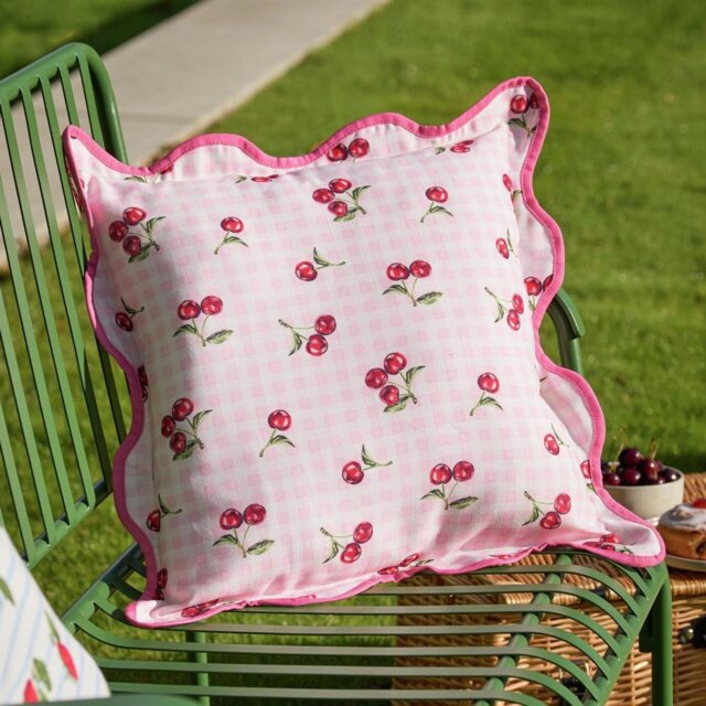 Furn Fruits Cherry Pink Outdoor Cushion - image 1