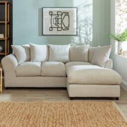 Argos Home Harry Small Right Hand Cord Corner Sofa - Stone