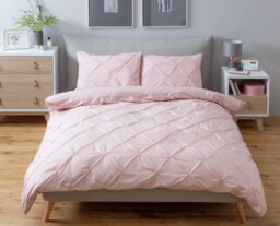 Habitat Hadley Pintuck Blush Pink Bedding Set - Superking - thumbnail 1