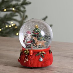 The Seasonal Gift Co Santa & Reindeer Christmas Snow Globe - thumbnail 1
