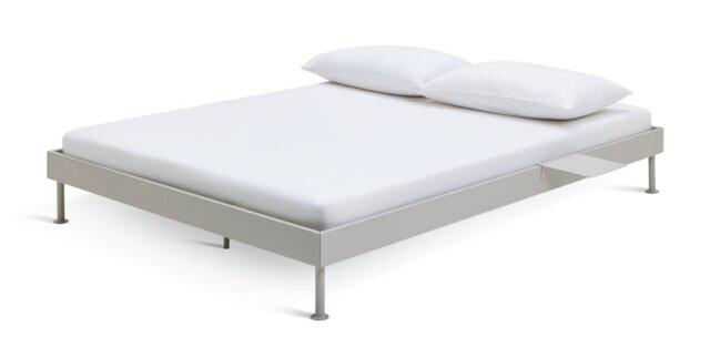 Habitat Maddox Double Metal Bed with Bedside - Off White - image 1