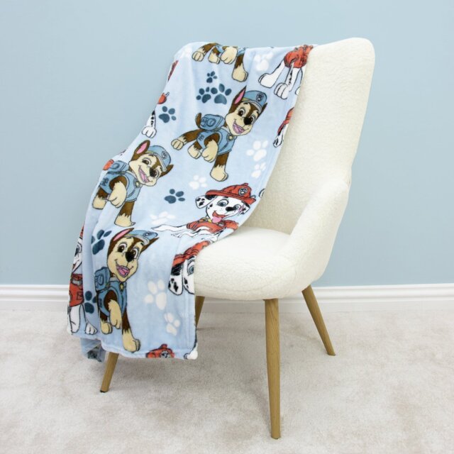 Paw Patrol Sketchy Fleece Throw - Blue - 150x100cm - image 1