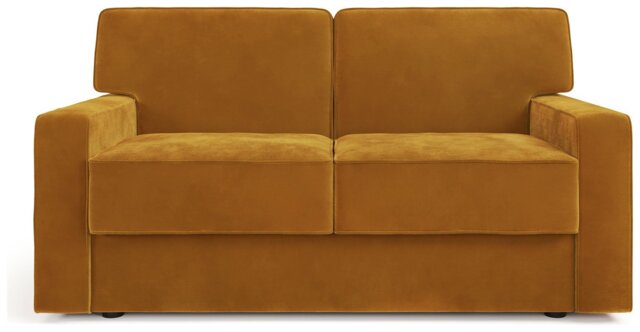 Jay-Be Linea Velvet 2 Seater Sofa Bed - Gold - image 1