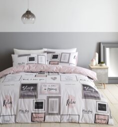 Catherine Lansfield Sleep Dreams Blush Bedding Set - Double - thumbnail 1