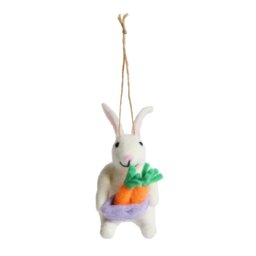 Argos Home Handcrafted Felt Bunny with Carrot Ornament - thumbnail 2