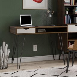 Dorel Harmony 1 Drawer Desk - Brown - thumbnail 1