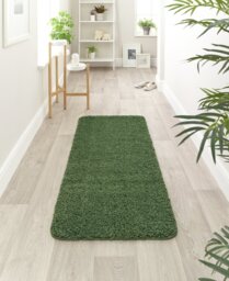 Buddy Forest Green Shaggy Rug - 67x150cm - thumbnail 1