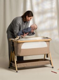 Silver Cross Lunar Bedside Crib - Natural - thumbnail 2