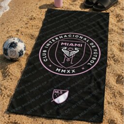 MLS International Miami FC Beach Towel - Black