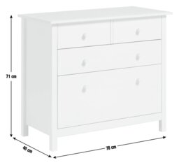 Argos Home Kids Scandinavia 4 Chest of Drawers - White - thumbnail 2