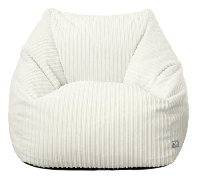 rucomfy Fabric Jumbo Cord Snuggle Chair Beanbag - Ivory - image 1