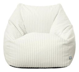 rucomfy Fabric Jumbo Cord Snuggle Chair Beanbag - Ivory - thumbnail 1