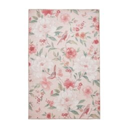 Catherine Lansfield Floral Pink Flatweave Rug - 122x170cm - thumbnail 2