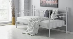 Argos Home Abigail Metal Day Bed and Mattress - White - thumbnail 1
