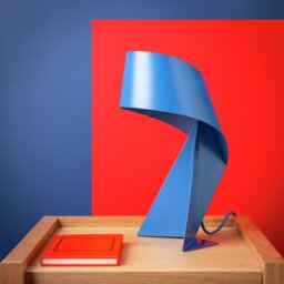 Habitat 60 Ribbon 36cm Metal Table Lamp - Blue - thumbnail 1