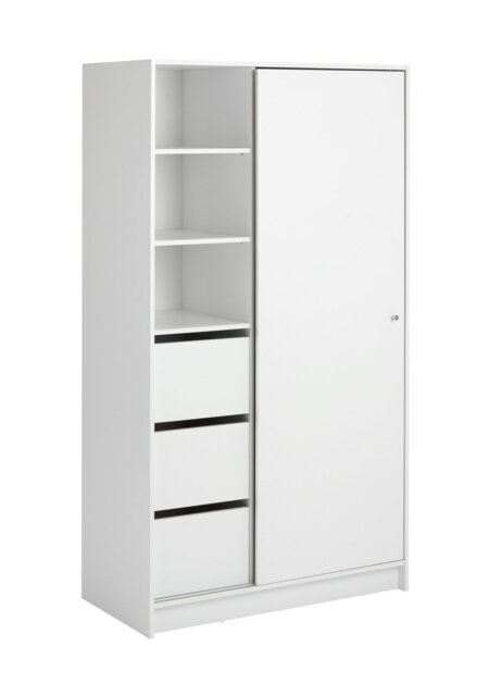 Argos Home Malibu 1 Door Sliding Wardrobe - White - image 1