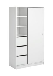 Argos Home Malibu 1 Door Sliding Wardrobe - White - thumbnail 1