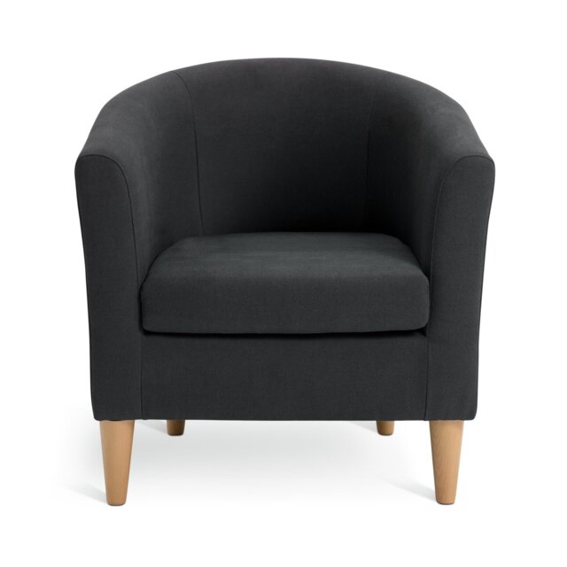Argos Home Tub Fabric Chair - Charcoal - image 1