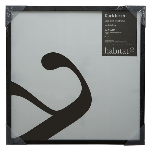 Habitat Black Dark Birch Wooden Picture Frame - 60x60cm - image 1