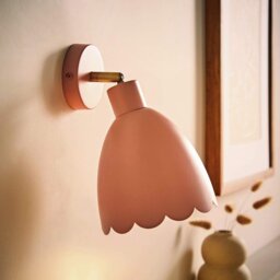 ValueLights Millie Metal Wall Light - Soft Pink - thumbnail 2