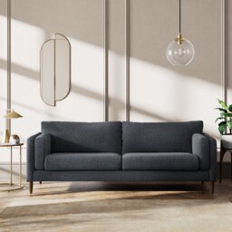 Habitat Newington Fabric 4 Seater Sofa - Charcoal - Dark Leg - thumbnail 2