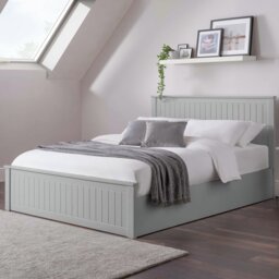 Julian Bowen Maine Double End Lift Ottoman Bed - Grey - thumbnail 1
