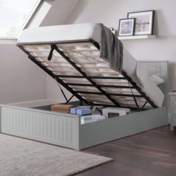 Julian Bowen Maine Double End Lift Ottoman Bed - Grey - thumbnail 2