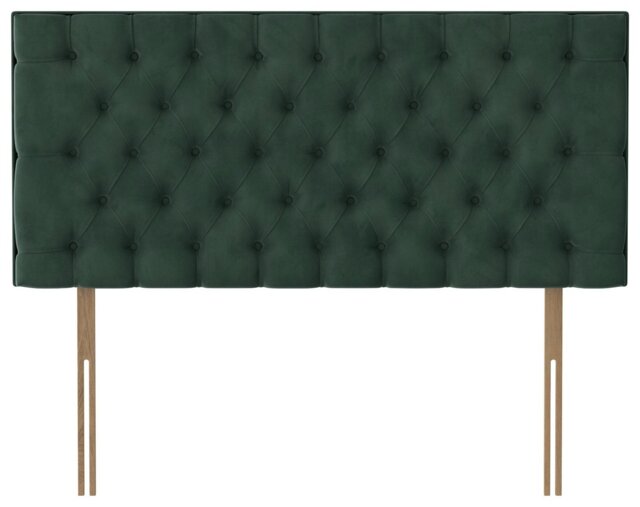 Silentnight Sassaria Velvet Kingsize Headboard - Green - image 1
