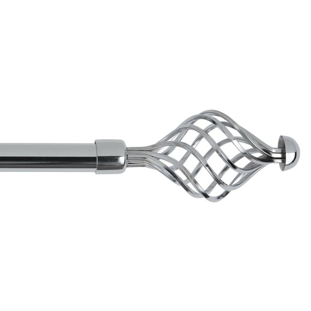 Argos Home Chrome Extendable Curtain Pole - 165cm - 300cm - image 1