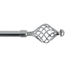 Argos Home Chrome Extendable Curtain Pole - 165cm - 300cm - thumbnail 1