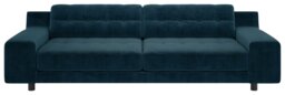 Habitat Hendricks Velvet 4 Seater Sofa - Ink Blue - thumbnail 1